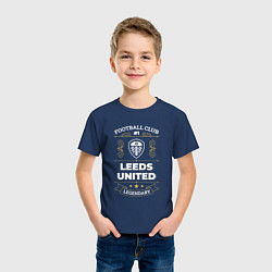 Футболка хлопковая детская Leeds United FC 1, цвет: тёмно-синий — фото 2