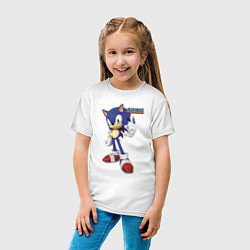 Футболка хлопковая детская Sonic Hedgehog Video game, цвет: белый — фото 2