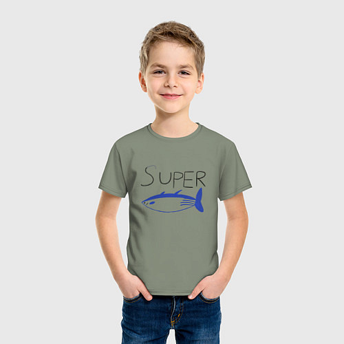 Детская футболка Super tuna jin / Авокадо – фото 3