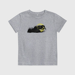 Футболка хлопковая детская Yella moon rider, цвет: меланж