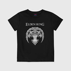 Футболка хлопковая детская ДРЕВО ELDEN RING, цвет: черный