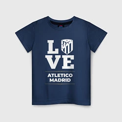 Футболка хлопковая детская Atletico Madrid Love Classic, цвет: тёмно-синий