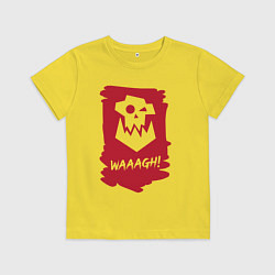 Футболка хлопковая детская Орочий Вааагх! Горка и Морка, цвет: желтый