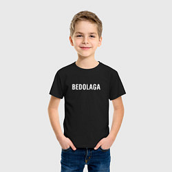 Футболка хлопковая детская BEDOLAGA БЕДОЛАГА, цвет: черный — фото 2