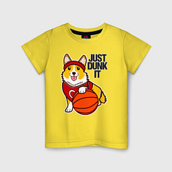 Детская футболка JUST DUNK IT корги
