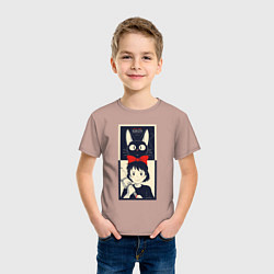 Футболка хлопковая детская Kiki Service, цвет: пыльно-розовый — фото 2