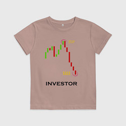 Футболка хлопковая детская Investor, цвет: пыльно-розовый