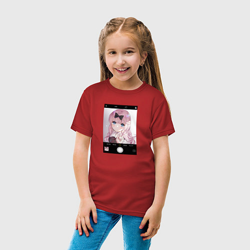 Детская футболка Кагуя фото / Красный – фото 4