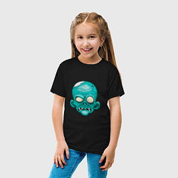 Футболка хлопковая детская Fear Zombie, цвет: черный — фото 2