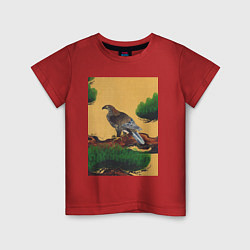 Футболка хлопковая детская Pine and Eagle Орёл, цвет: красный