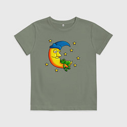 Детская футболка Лягушка спит на луне