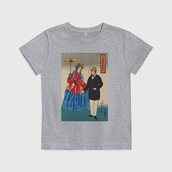 Футболка хлопковая детская Shosha-Amerikajin Влюблённая пара, цвет: меланж