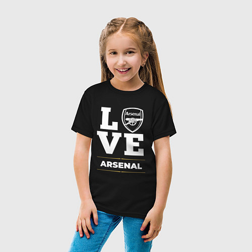 Детская футболка Arsenal Love Classic / Черный – фото 4