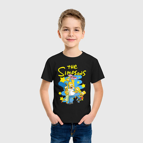 Детская футболка The SimpsonsСемейка Симпсонов / Черный – фото 3