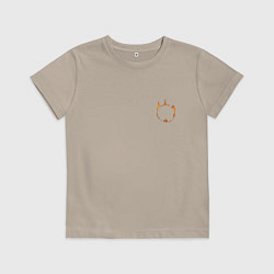 Футболка хлопковая детская Dark Souls Знак Тьмы Мини, цвет: миндальный