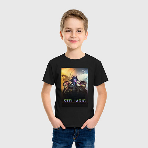 Детская футболка Stellaris, alien / Черный – фото 3
