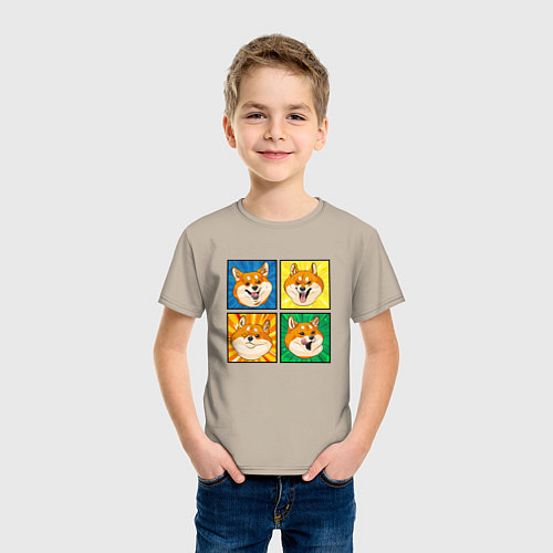 Детская футболка Pop Shib Art / Миндальный – фото 3