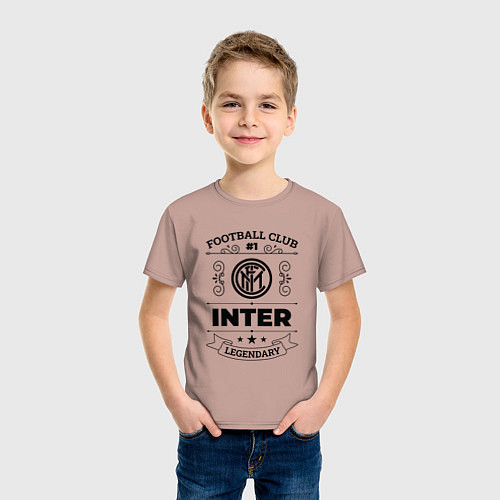 Детская футболка Inter: Football Club Number 1 Legendary / Пыльно-розовый – фото 3