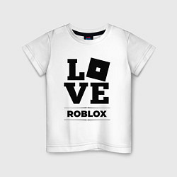 Футболка хлопковая детская Roblox Love Classic, цвет: белый