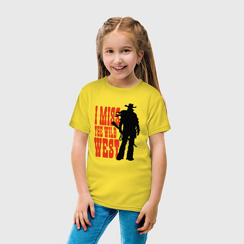 Детская футболка I MISS THE WILD WEST / Желтый – фото 4
