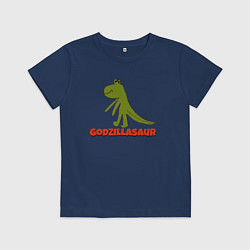 Футболка хлопковая детская GODZILLASAUR, цвет: тёмно-синий