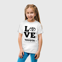 Футболка хлопковая детская Toyota Love Classic, цвет: белый — фото 2