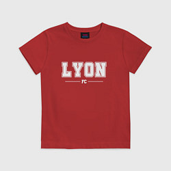 Футболка хлопковая детская Lyon Football Club Классика, цвет: красный