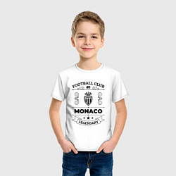 Футболка хлопковая детская Monaco: Football Club Number 1 Legendary, цвет: белый — фото 2