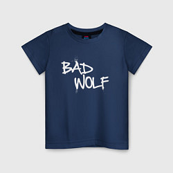 Футболка хлопковая детская Bad Wolf злой волк, цвет: тёмно-синий