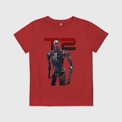 Футболка хлопковая детская Terminator 2 - T800, цвет: красный