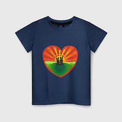 Детская футболка Сердце на двоих A heart for a couple at sunset