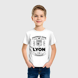 Футболка хлопковая детская Lyon: Football Club Number 1 Legendary, цвет: белый — фото 2