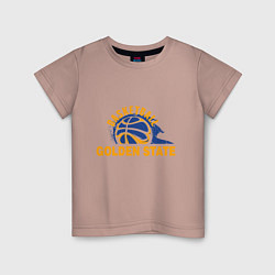 Футболка хлопковая детская Golden State Basketball, цвет: пыльно-розовый