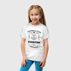Футболка хлопковая детская Everton: Football Club Number 1 Legendary, цвет: белый — фото 2