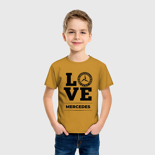 Детская футболка Merсedes Love Classic / Горчичный – фото 3