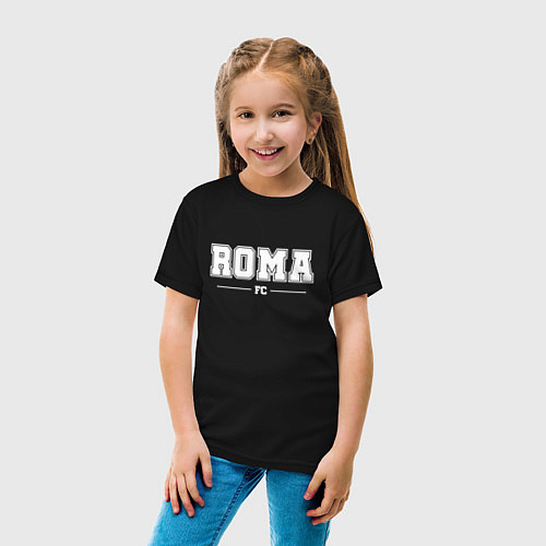 Детская футболка Roma Football Club Классика / Черный – фото 4