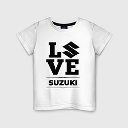 Футболка хлопковая детская Suzuki Love Classic, цвет: белый