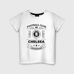 Футболка хлопковая детская Chelsea: Football Club Number 1 Legendary, цвет: белый