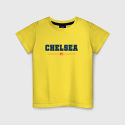 Футболка хлопковая детская Chelsea FC Classic, цвет: желтый