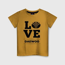 Футболка хлопковая детская Daewoo Love Classic, цвет: горчичный