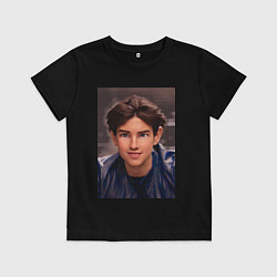 Футболка хлопковая детская DIGITAL ART МУЛЬТ ТОМ КРУЗ МОТОЦИКЛ, цвет: черный