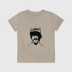 Футболка хлопковая детская Кидис, цвет: миндальный