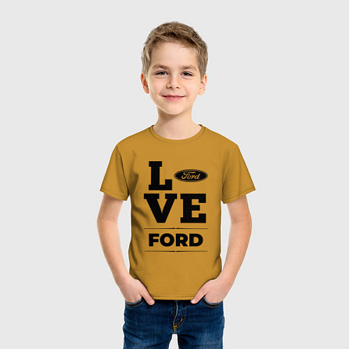 Детская футболка Ford Love Classic / Горчичный – фото 3