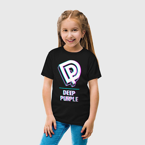 Детская футболка Deep Purple Glitch Rock / Черный – фото 4