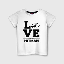 Футболка хлопковая детская Hitman Love Classic, цвет: белый
