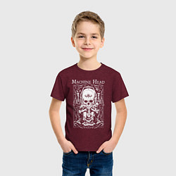 Футболка хлопковая детская Machine Head Catharsis Groove metal, цвет: меланж-бордовый — фото 2