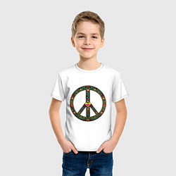 Футболка хлопковая детская Pacific symbol, цвет: белый — фото 2