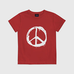 Футболка хлопковая детская Pacific symbol white, цвет: красный