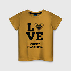 Футболка хлопковая детская Poppy Playtime Love Classic, цвет: горчичный