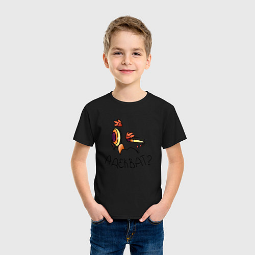 Детская футболка Сомнительный филин / Черный – фото 3